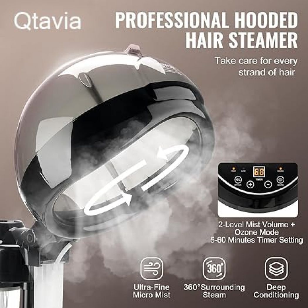 Professional Hair Steamer 2-in-1 Hair and Face Steamer with UV Ozone